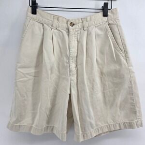 Cherokee Khaki Pleated Cotton Shorts ~26" Relaxed Fit Casual 90s mom
Old money